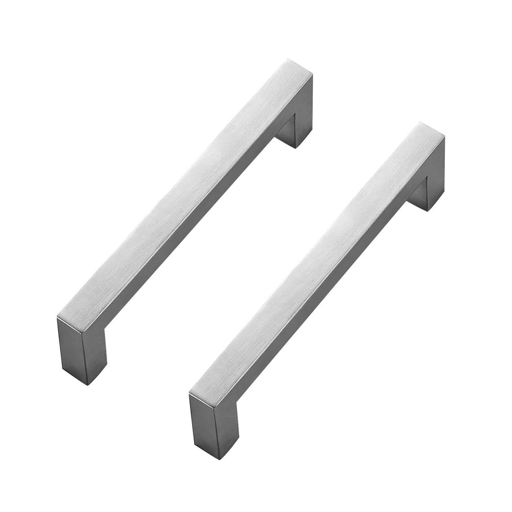 10 Pack Square Bar Kitchen Cabinet Handles‎ Brushed Nickel Cabinet Pulls Drawer